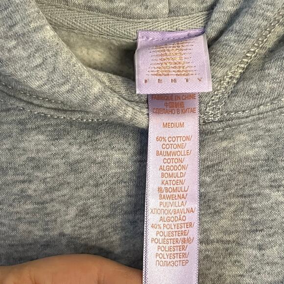 Savage X Fenty Women’s Cropped Hoodie Gray Size Medium - Picture 4 of 5